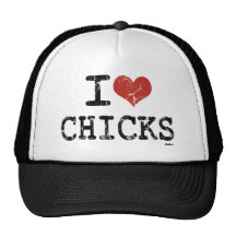 i love chicks mesh hat