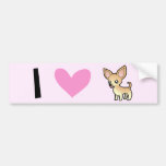 I Love Chihuahuas (smooth coat) Bumper Stickers