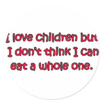 I Love Children Stickers