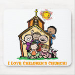 I Love Children's Church! mousepads