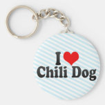 I Love Chili Dog Keychain