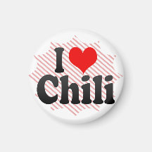 I love Chili Refrigerator Magnets