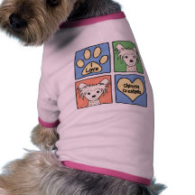I Love Chinese Cresteds Dog T Shirt