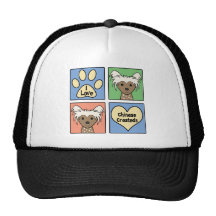 I Love Chinese Cresteds Hat
