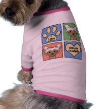 I Love Chinese Cresteds Pet T-shirt