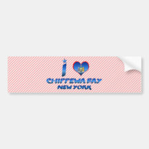 I love Chippewa Bay, New York Bumper Stickers