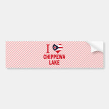 I love Chippewa Lake, Ohio Bumper Stickers
