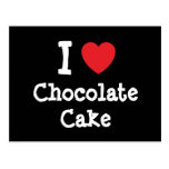 I love Chocolate Cake heart T-Shirt Postcard