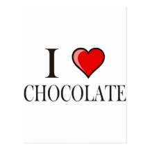 I love Chocolate Post Card