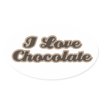 I Love Chocolate Stickers