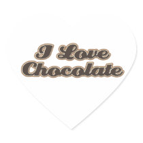 I Love Chocolate Stickers