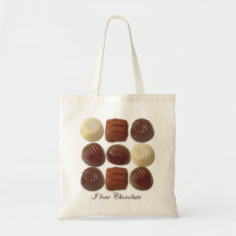 I Love Chocolate Tote Tote Bags