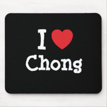 I love Chong heart T-Shirt Mouse Pad