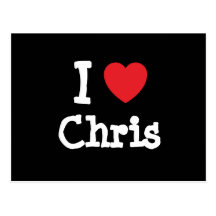 I love Chris heart T-Shirt Postcards