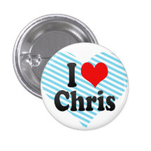 I love Chris Pinback Button