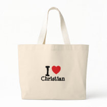 I love Christian heart custom personalized Bag