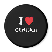 I love Christian heart custom personalized Fridge Magnet