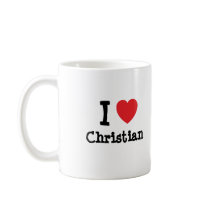 I love Christian heart custom personalized Coffee Mug
