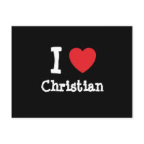 I love Christian heart custom personalized Post Card
