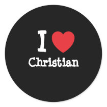 I love Christian heart custom personalized Sticker