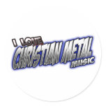 I Love CHRISTIAN METAL music Stickers