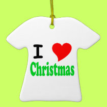 I Love Christmas ornaments
