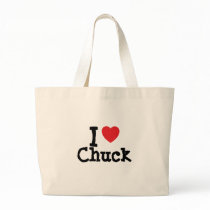 I love Chuck heart custom personalized Bags