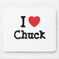 I love Chuck heart custom personalized Use Pads
