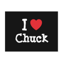 I love Chuck heart custom personalized Post Cards
