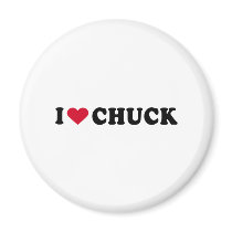 I LOVE CHUCK FRIDGE MAGNETS