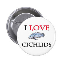 I Love Cichlids Pin