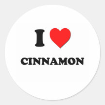 I love Cinnamon Round Sticker