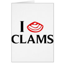 I Love Clams Cards