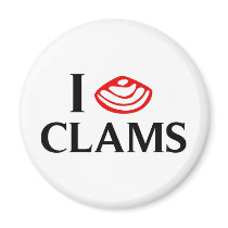 I Love Clams Magnet