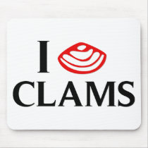 I Love Clams Mouse Pad