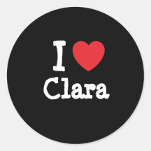 I love Clara heart T-Shirt Stickers