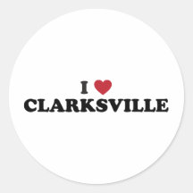 I Love Clarksville Illinois Round Stickers
