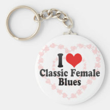 I Love Classic Female+Blues Key Chain