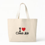 I love Clean Air heart custom personalized Canvas Bags
