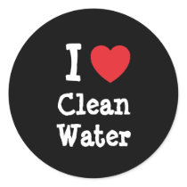 I love Clean Water heart custom personalized