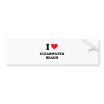I Love Clearwater Beach Bumper Stickers