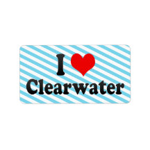 I Love Clearwater, United States Personalized Address Label