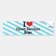 I Love Client Services Reps Bumper Sticker