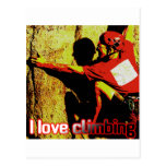 I Love Climbing Flagging postcards