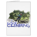I Love Climbing Hang Dog Greeting Card