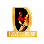 I Love Climbing Roped Post Cards