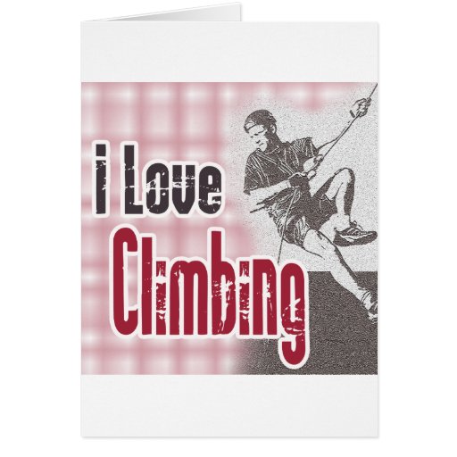 I Love Climbing Z-Clipping Greeting Card