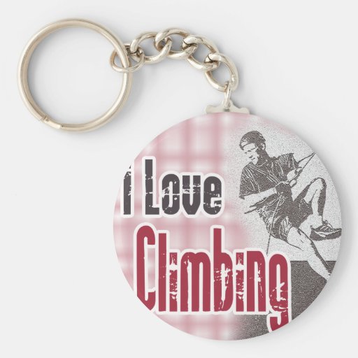 I Love Climbing Z-Clipping Keychains