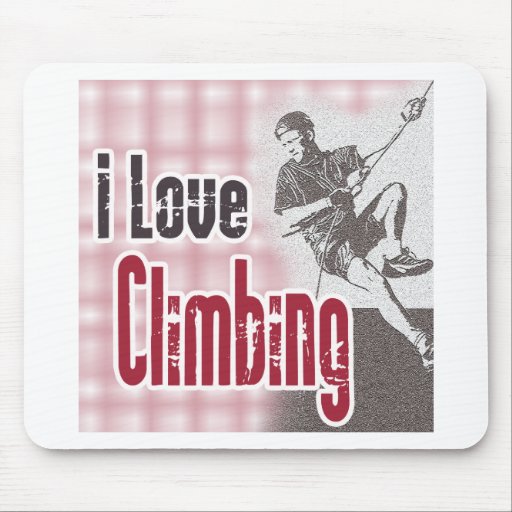I Love Climbing Z-Clipping Mouse Pad