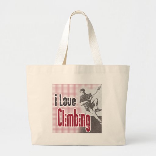 I Love Climbing Z-Clipping Tote Bags